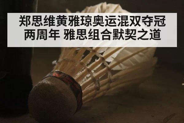 郑思维黄雅琼奥运混双夺冠两周年 雅思组合默契之道